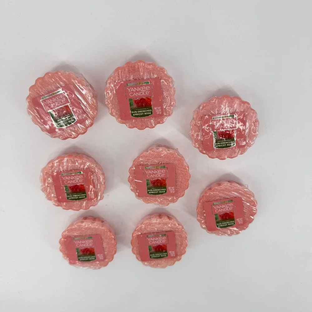 NEW Lot of 8 Yankee Candle Sun-Drenched Apricot Rose Wax Melt Tart 0.8oz 1577164